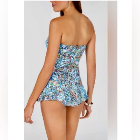 Lauren Ralph Lauren Mystic Paisley Tummy Control One-Piece Swim Dress - Picture 2 of 14